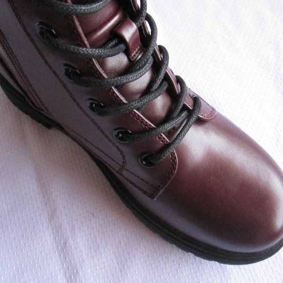 SO REINDEER BROWN COMBAT BOOTS SIZE 7 - Picture 9 of 14